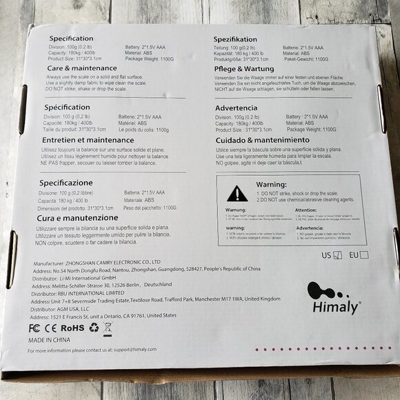 NWT - Himaly Digital Body Weight Scale - Picture 3 of 3